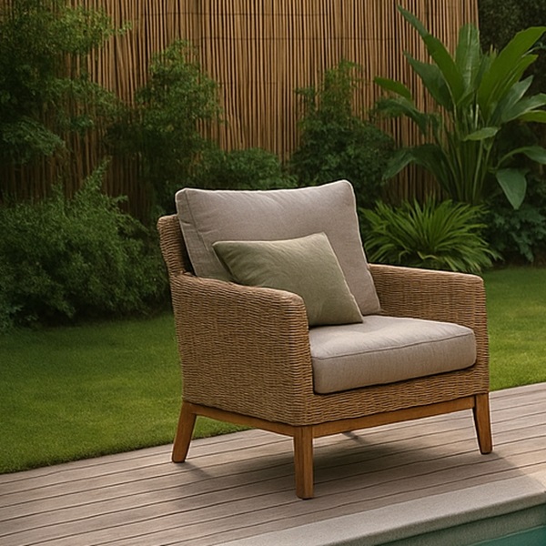 Fauteuil exterieur coussin mousse